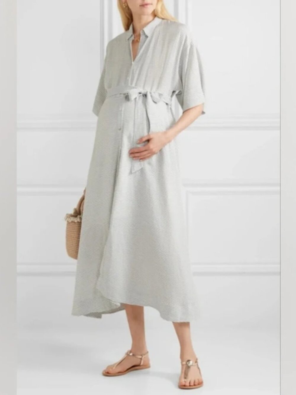 Hatch Elsa Dress in Naval Stripe Size 2 Maternity